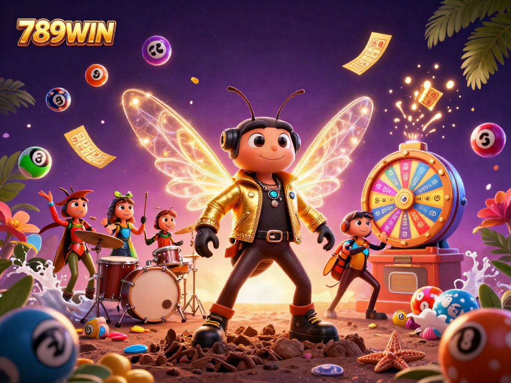 Experience thrilling wins at 789WIN with a vibrant lottery-themed digital casino illustration.