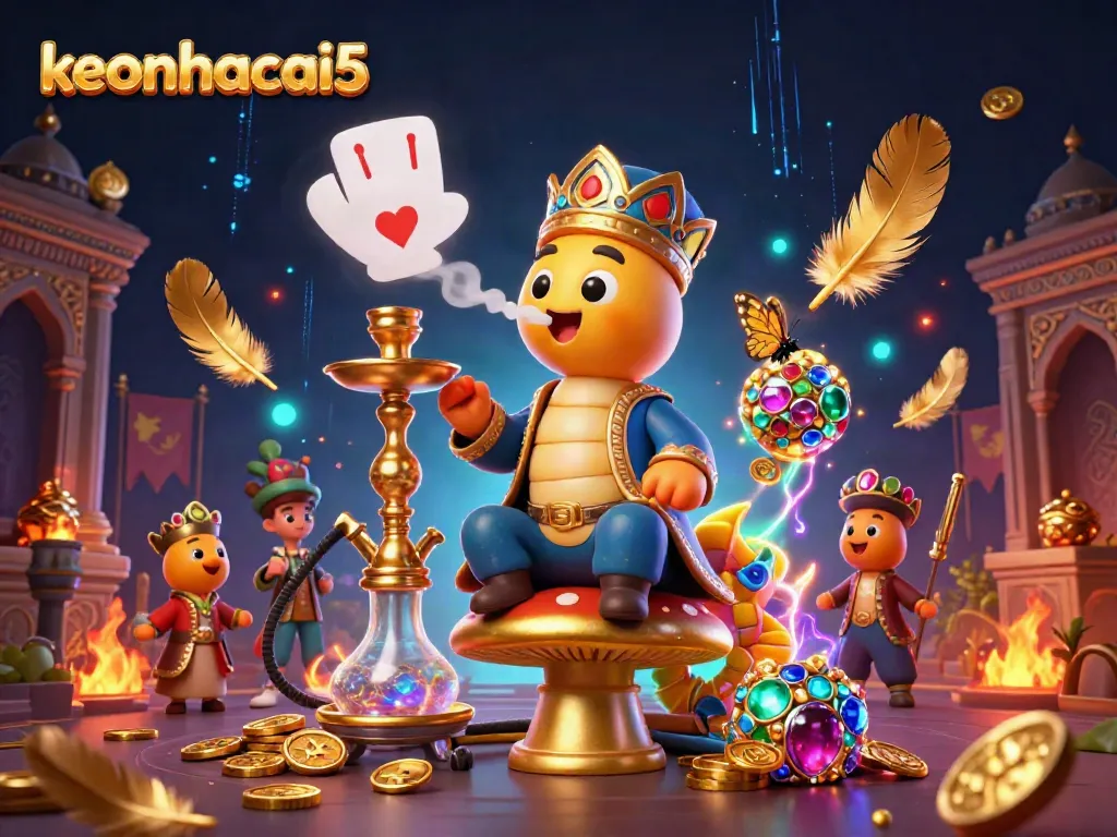 Experience thrilling betting with keonhacai5, where colorful characters and casino elements collide.