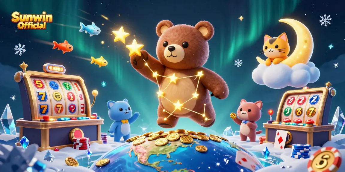 Play slots at Sunwin Official with this vivid 3D casino illustration immersed in a rich, magical atmosphere.
