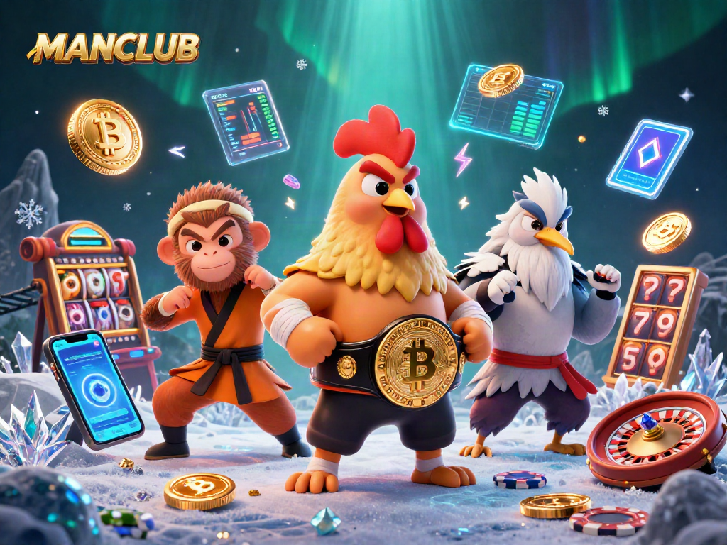Engage in thrilling casino adventures with MANCLUB's animated muay thai rooster and martial artists.